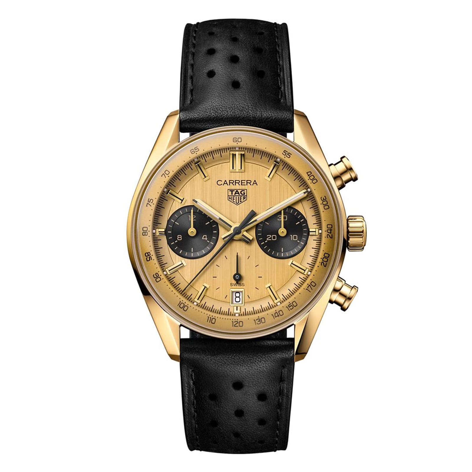 TAG Heuer Carrera Chronograph 39mm Mens Watch Gold TAG Heuer Carrera Chronograph 39mm Mens Watch Gold