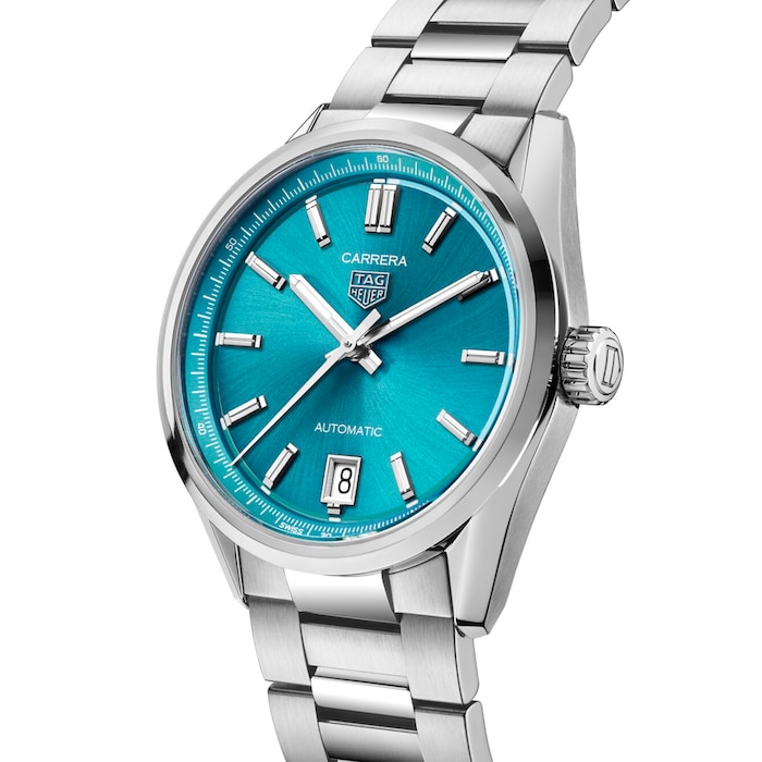 TAG Heuer Carrera Date 36mm Unisex Watch Turquoise