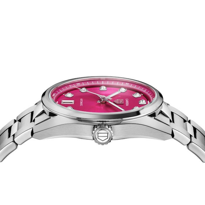 TAG Heuer Carrera Date 36mm Ladies Watch Pink Diamond Dot