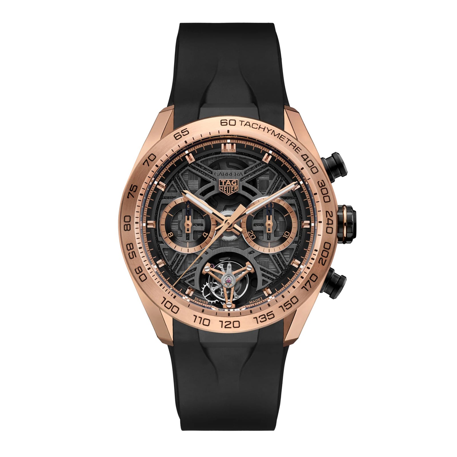 TAG Heuer Carerra Chronograph Tourbillon Extreme Sport 44mm Mens Watch Grey