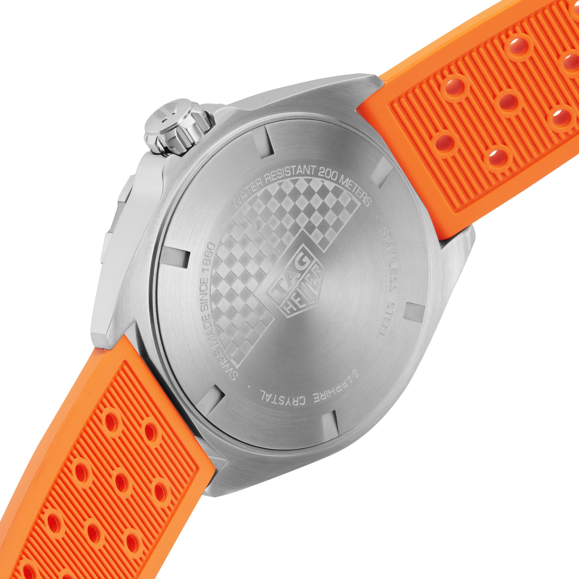 TAG Heuer Formula 1 43mm Mens Watch Orange Rubber Strap TAG Heuer Formula 1 43mm Mens Watch Orange Rubber Strap