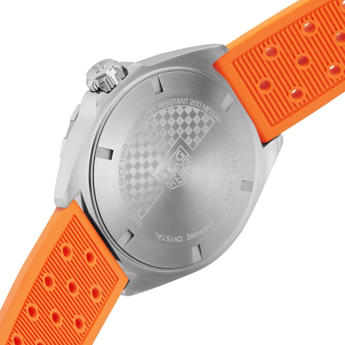 TAG Heuer Formula 1 43mm Mens Watch Orange Rubber Strap