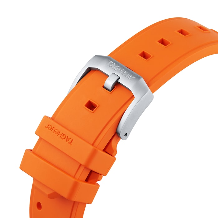 TAG Heuer Formula 1 43mm Mens Watch Orange Rubber Strap