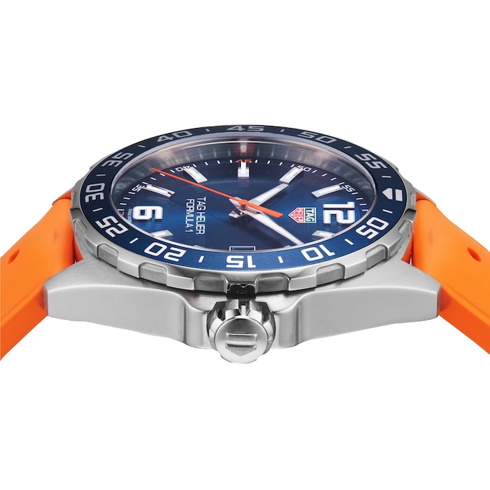 TAG Heuer Formula 1 43mm Mens Watch Orange Rubber Strap