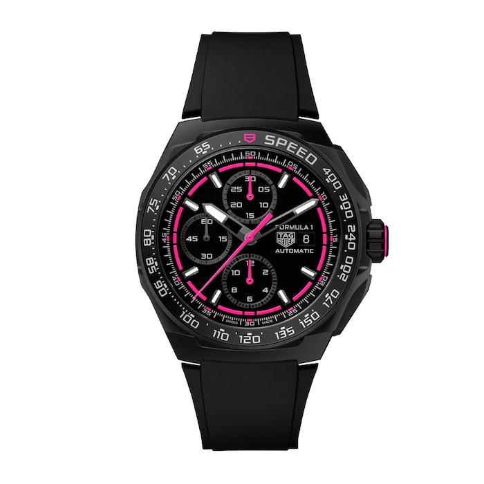 TAG Heuer Formula 1 Chronograph Limited Edition 44mm Mens Watch Black Pink