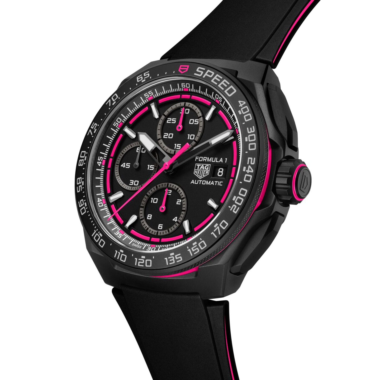 TAG Heuer Formula 1 Chronograph Limited Edition 44mm Mens Watch Black Pink TAG Heuer Formula 1 Chronograph Limited Edition 44mm Mens Watch Black Pink