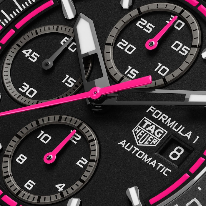 TAG Heuer Formula 1 Chronograph Limited Edition 44mm Mens Watch Black Pink