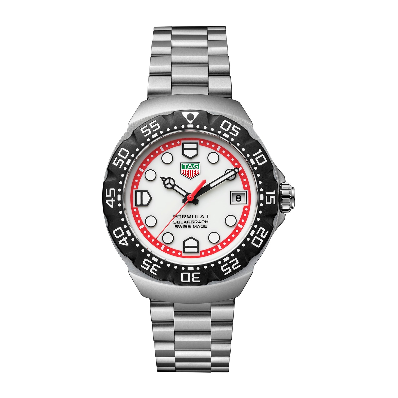 TAG Heuer Formula 1 Solargraph 38mm Mens Watch White TAG Heuer Formula 1 Solargraph 38mm Mens Watch White