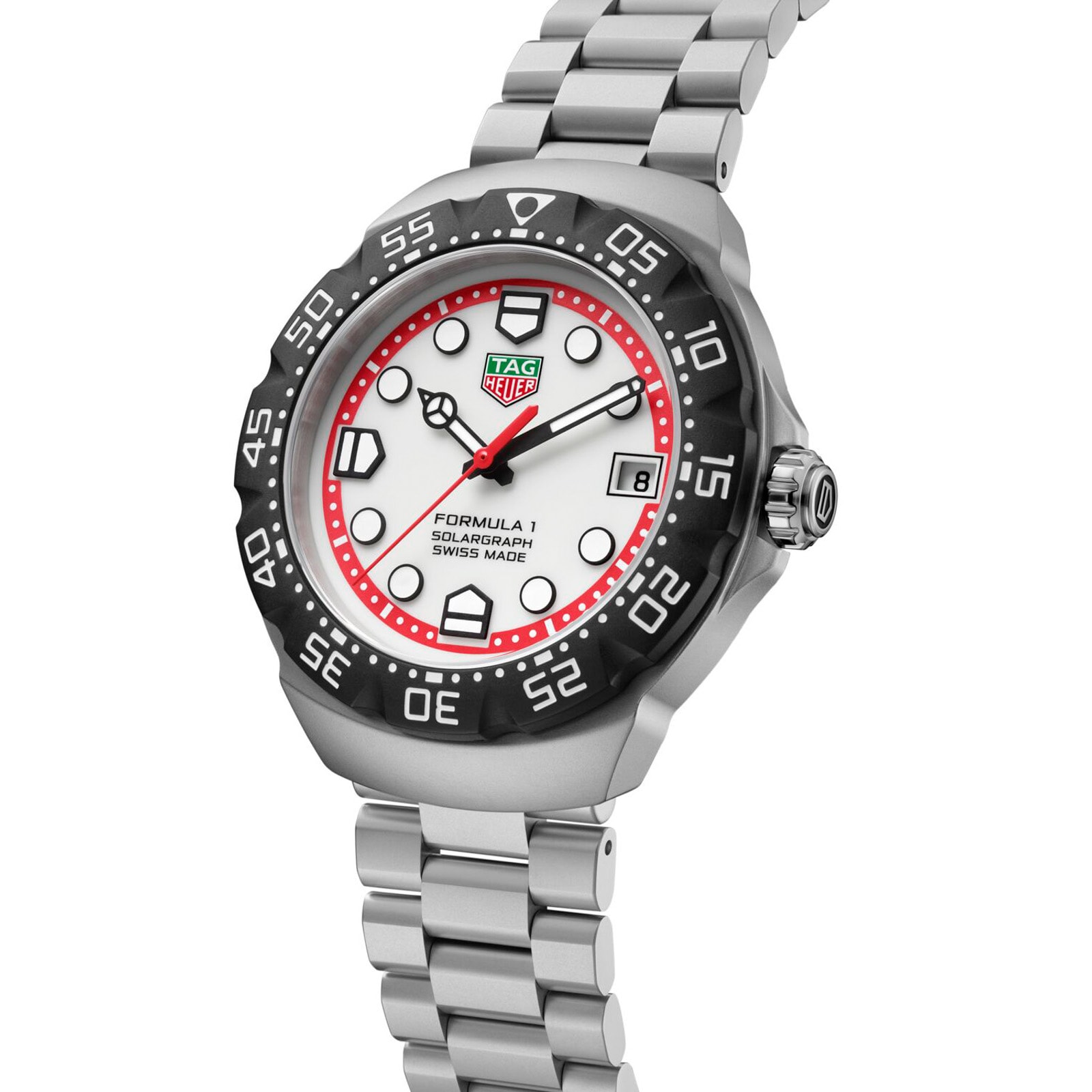 TAG Heuer Formula 1 Solargraph 38mm Mens Watch White TAG Heuer Formula 1 Solargraph 38mm Mens Watch White