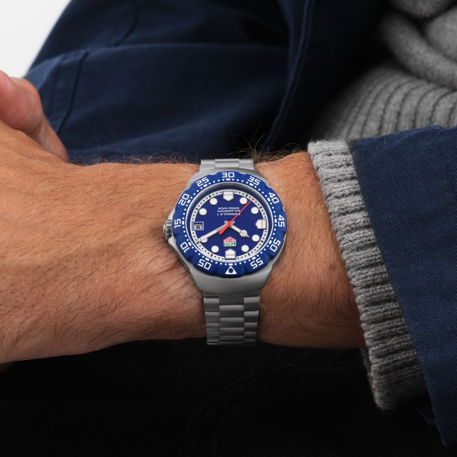 【ブルドーザー】TAG Heuer ダイバーズウォッチ フォミュラー1 TAG Heuer Formula 1 Solargraph 38mm Mens Watch Blue WBY1112.BA0042