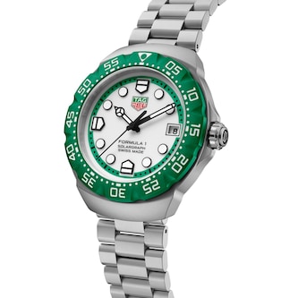 TAG Heuer Formula 1 Solargraph Limited Edition 38mm Mens Watch Green TAG Heuer Formula 1 Solargraph Limited Edition 38mm Mens Watch Green