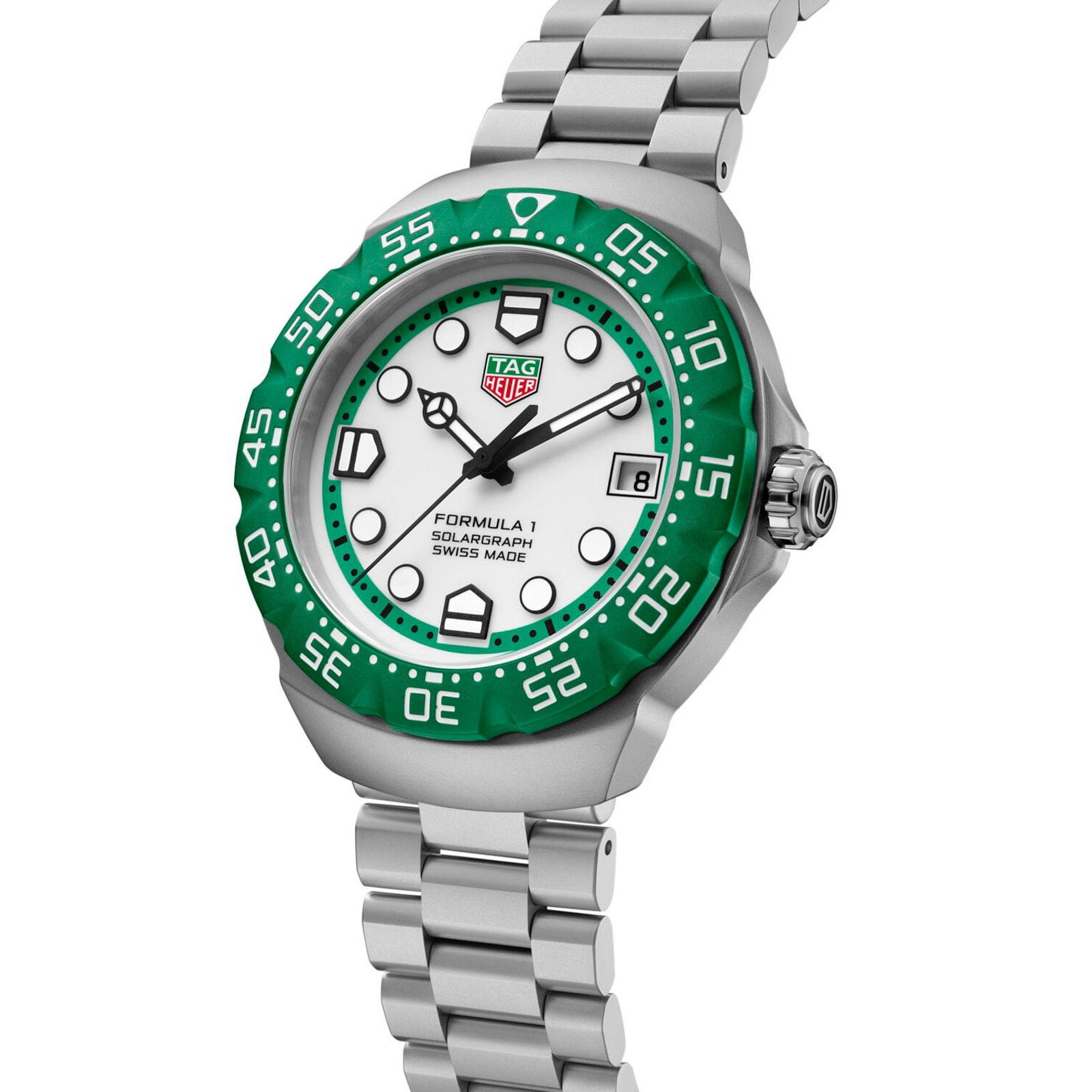 TAG Heuer Formula 1 Solargraph Limited Edition 38mm Mens Watch Green