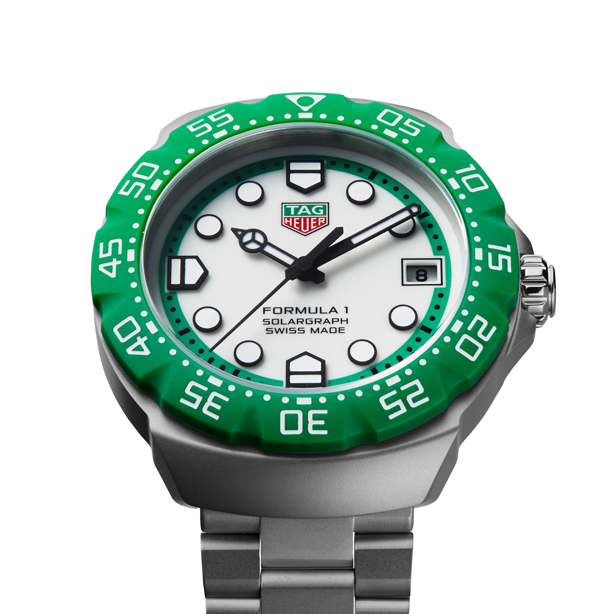 TAG Heuer Formula 1 Solargraph Limited Edition 38mm Mens Watch Green TAG Heuer Formula 1 Solargraph Limited Edition 38mm Mens Watch Green