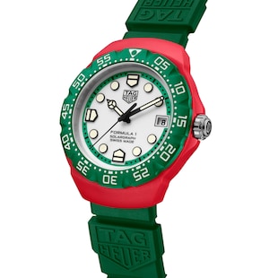 TAG Heuer Formula 1 Solargraph Limited Edition 38mm Mens Watch Green and Red