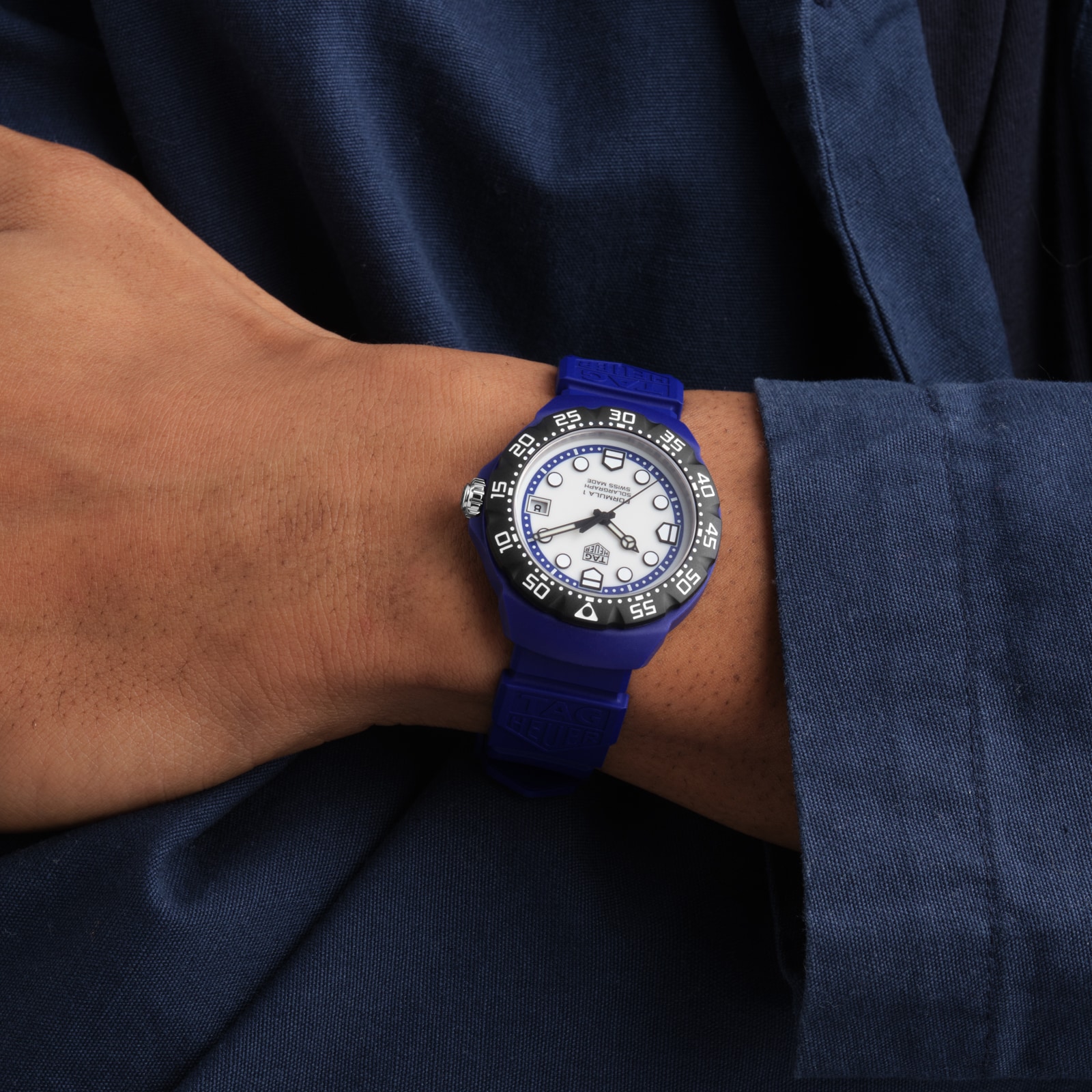 TAG Heuer Formula 1 Solargraph Limited Edition 38mm Mens Watch Blue
