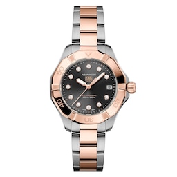 17382201 - Aquaracer Professional 200 Solargraph 34mm Ladies Watch Black