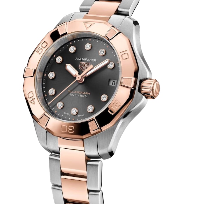 TAG Heuer Aquaracer Professional 200 Solargraph 34mm Ladies Watch Black
