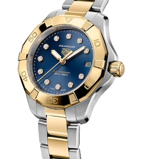 TAG Heuer Aquaracer Professional 200 Solargraph 34mm Ladies Watch Blue