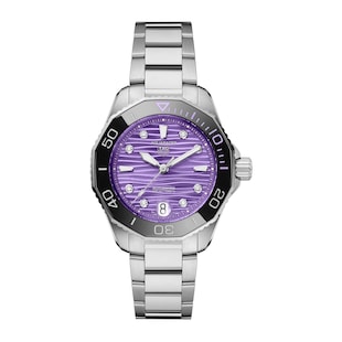 TAG Heuer Aquaracer Professional 300 36mm Ladies Watch Purple