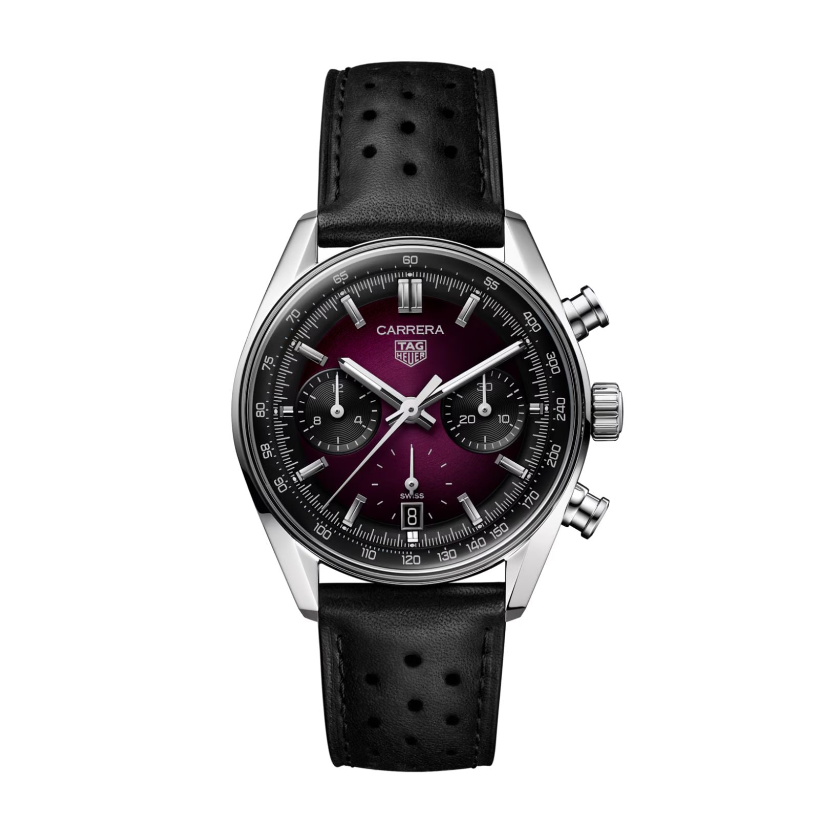 TAG Heuer Carrera Glassbox 39mm Mens Watch Purple