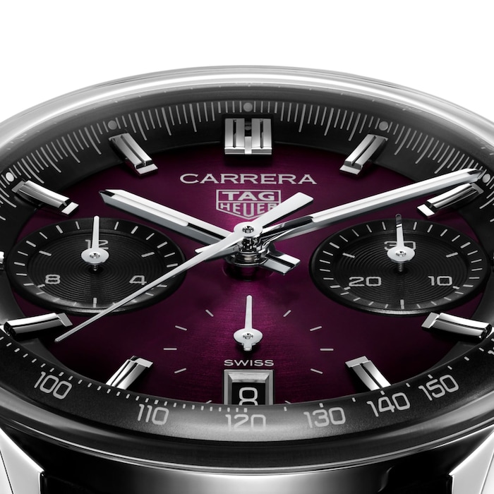 TAG Heuer Carrera Glassbox 39mm Mens Watch Purple