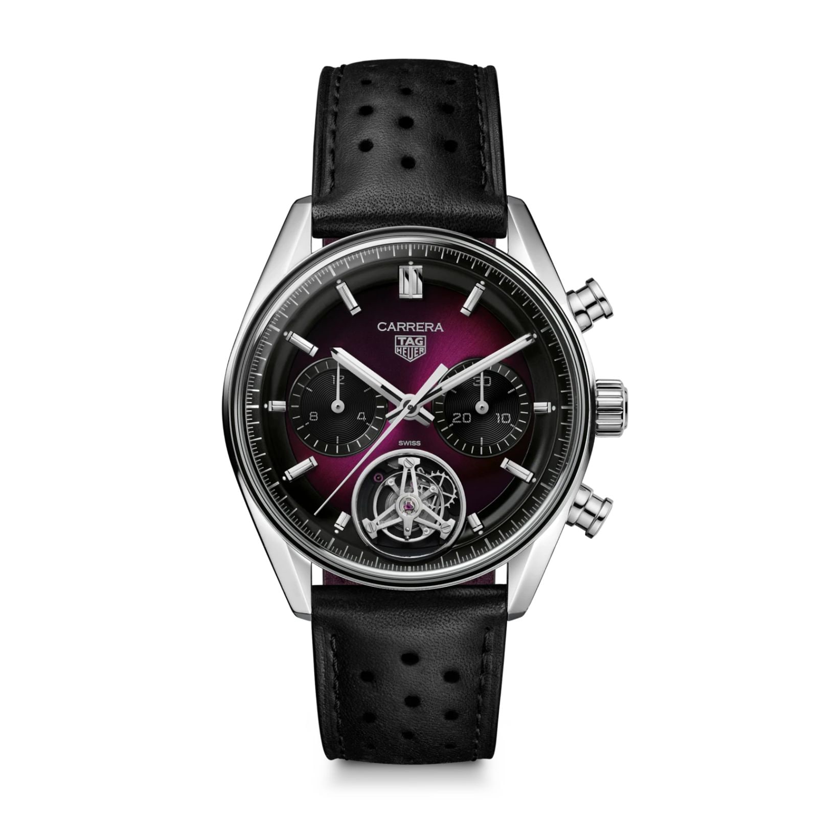 TAG Heuer Carrera Glassbox Tourbillon Limited Edition 42mm Mens Watch Purple TAG Heuer Carrera Glassbox Tourbillon Limited Edition 42mm Mens Watch Purple