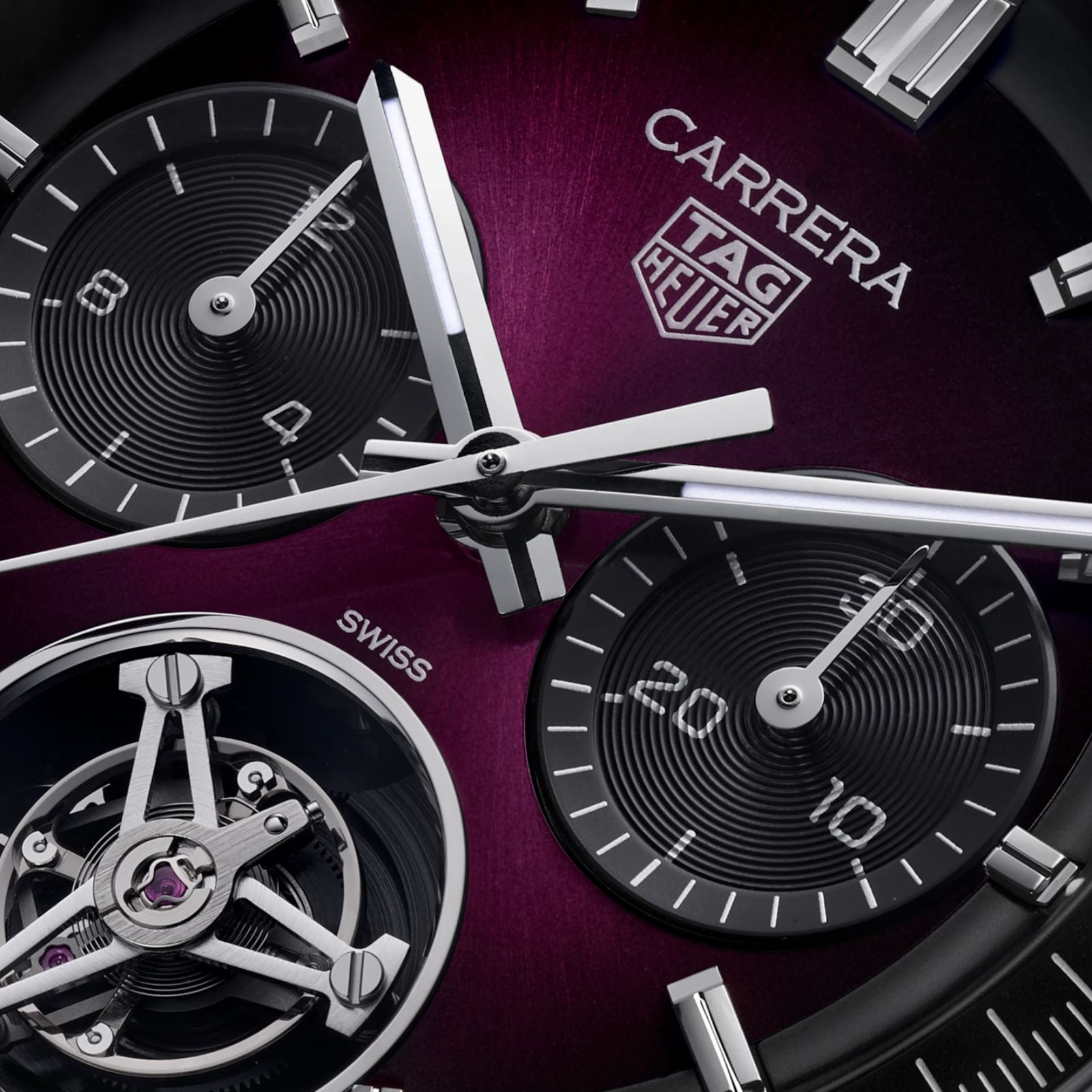 TAG Heuer Carrera Glassbox Tourbillon Limited Edition 42mm Mens Watch Purple TAG Heuer Carrera Glassbox Tourbillon Limited Edition 42mm Mens Watch Purple
