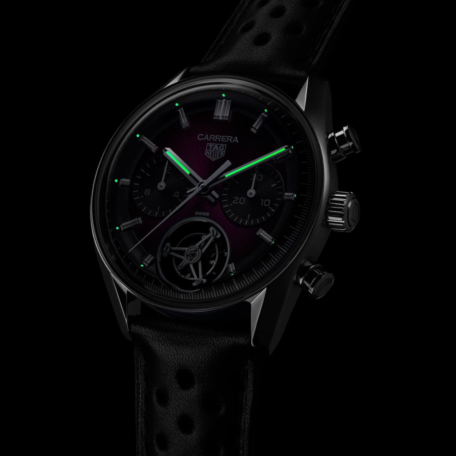 TAG Heuer Carrera Glassbox Tourbillon Limited Edition 42mm Mens Watch Purple TAG Heuer Carrera Glassbox Tourbillon Limited Edition 42mm Mens Watch Purple