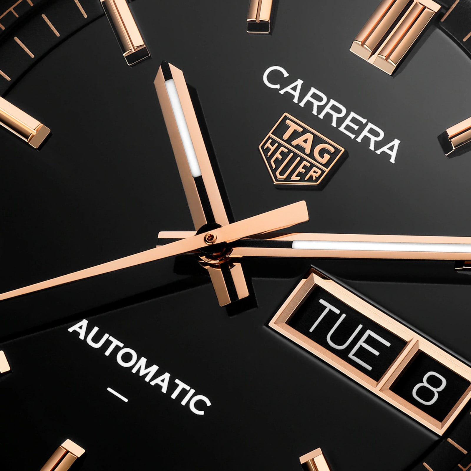 TAG Heuer Carrera Day-Date 41mm Mens Watch Black TAG Heuer Carrera Day-Date 41mm Mens Watch Black