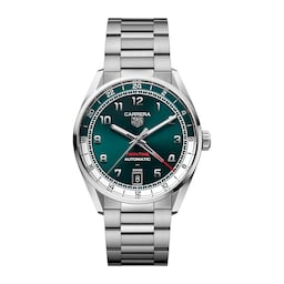 17382215 - Carrera Date 41mm Mens Watch Green