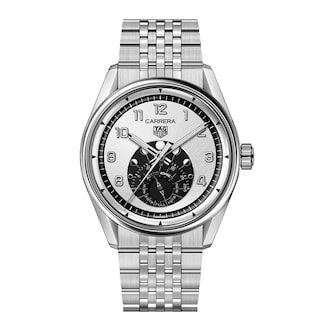 TAG Heuer Carrera Astronomer 39mm Mens Watch Silver
