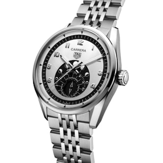TAG Heuer Carrera Astronomer 39mm Mens Watch Silver