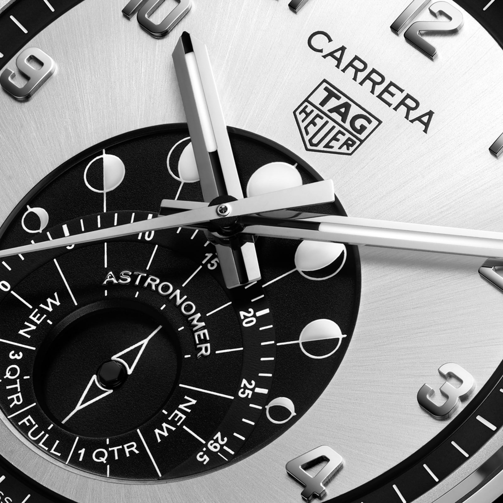 TAG Heuer Carrera Astronomer 39mm Mens Watch Silver TAG Heuer Carrera Astronomer 39mm Mens Watch Silver