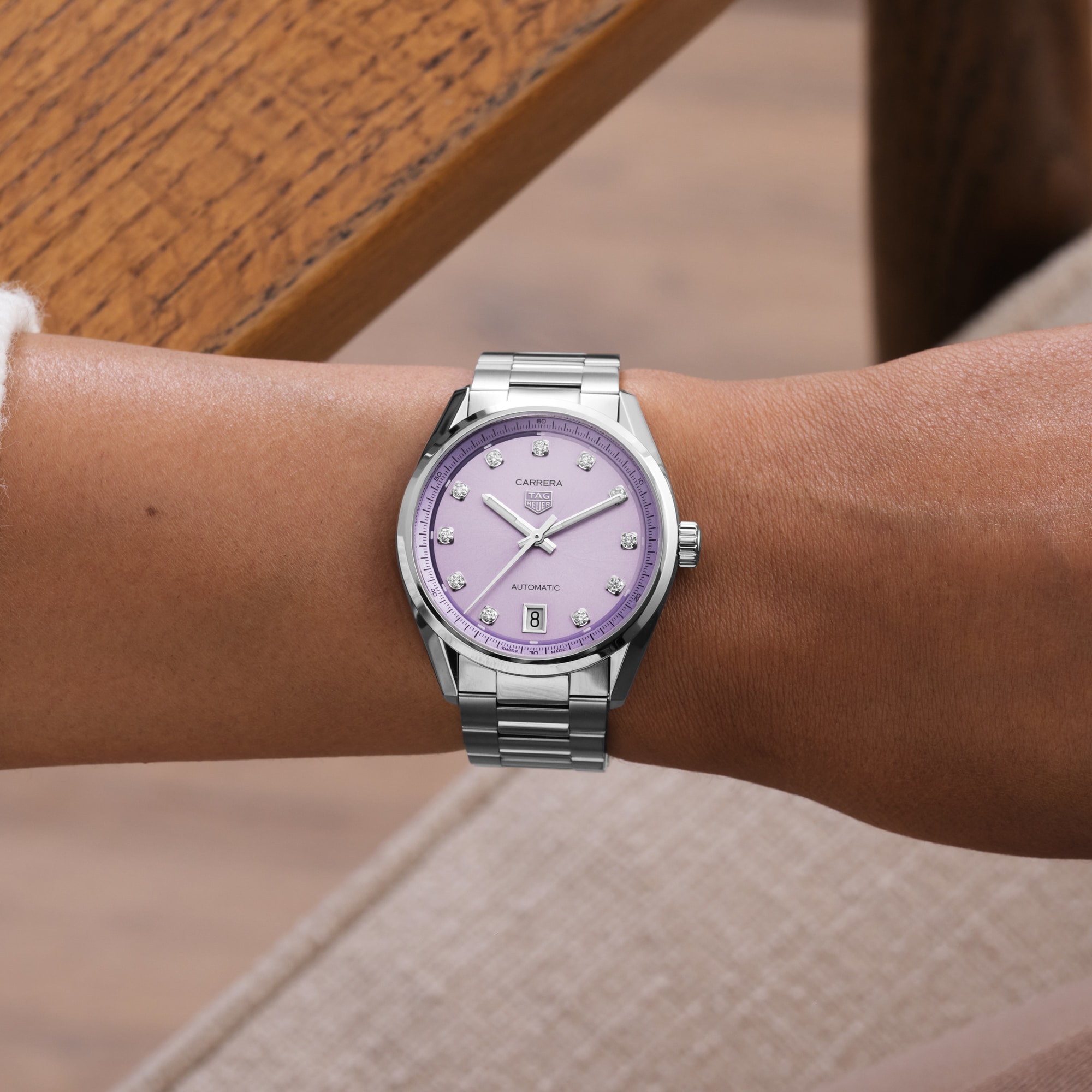 TAG Heuer Carrera Date 36mm Ladies Watch Diamond Dot TAG Heuer Carrera Date 36mm Ladies Watch Diamond Dot