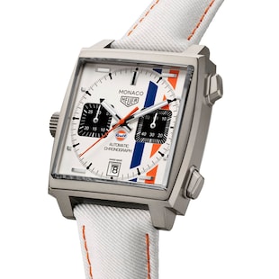 TAG Heuer Monaco Chronograph X Gulf 39mm Limited Edition Mens Watch White