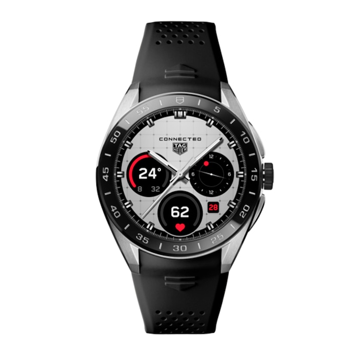 TAG Heuer Connected Calibre E5 45mm Mens Watch Black Rubber Strap