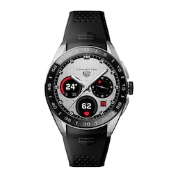 17382228 - Connected Calibre E5 45mm Mens Watch Black Rubber Strap
