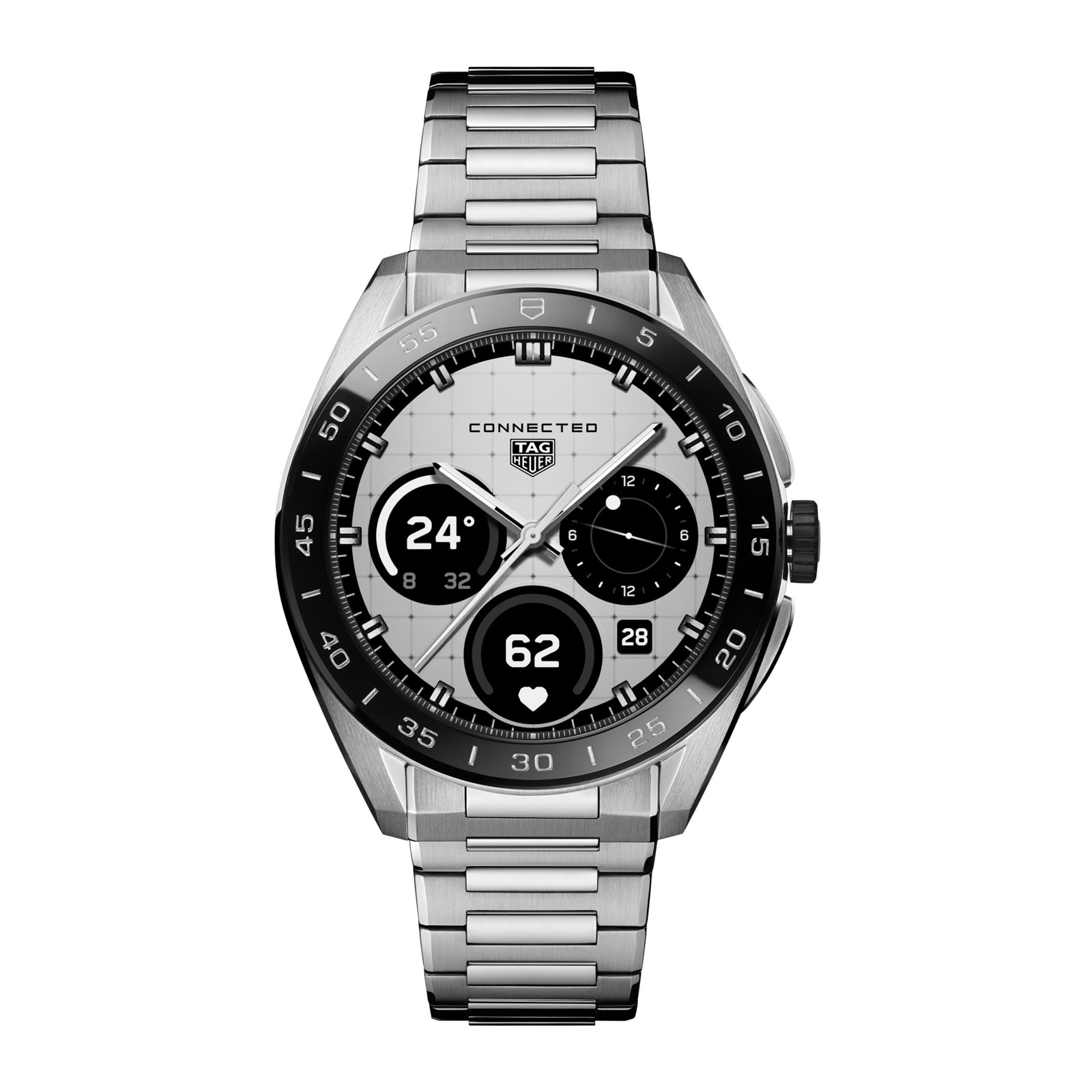 TAG Heuer Connected Calibre E5 45mm Mens Watch Steel Strap TAG Heuer Connected Calibre E5 45mm Mens Watch Steel Strap