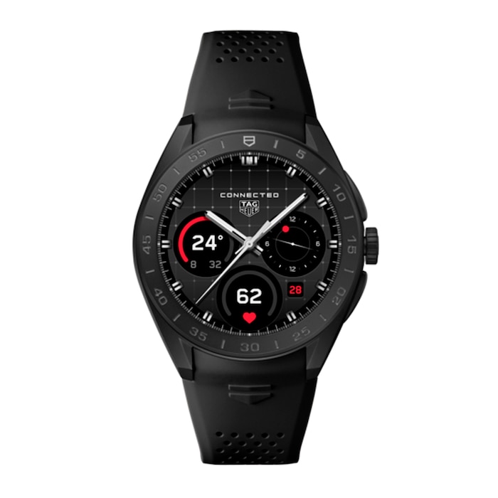 TAG Heuer Connected Calibre E5 45mm Mens Watch Titanium Black Rubber Strap