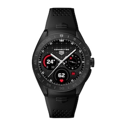 17382231 - Connected Calibre E5 45mm Mens Watch Titanium Black Rubber Strap