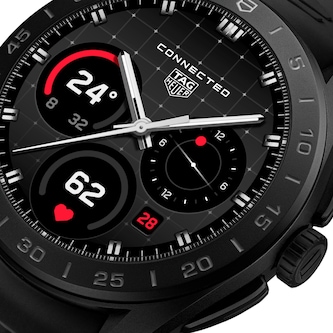 TAG Heuer Connected Calibre E5 45mm Mens Watch Titanium Black Rubber Strap