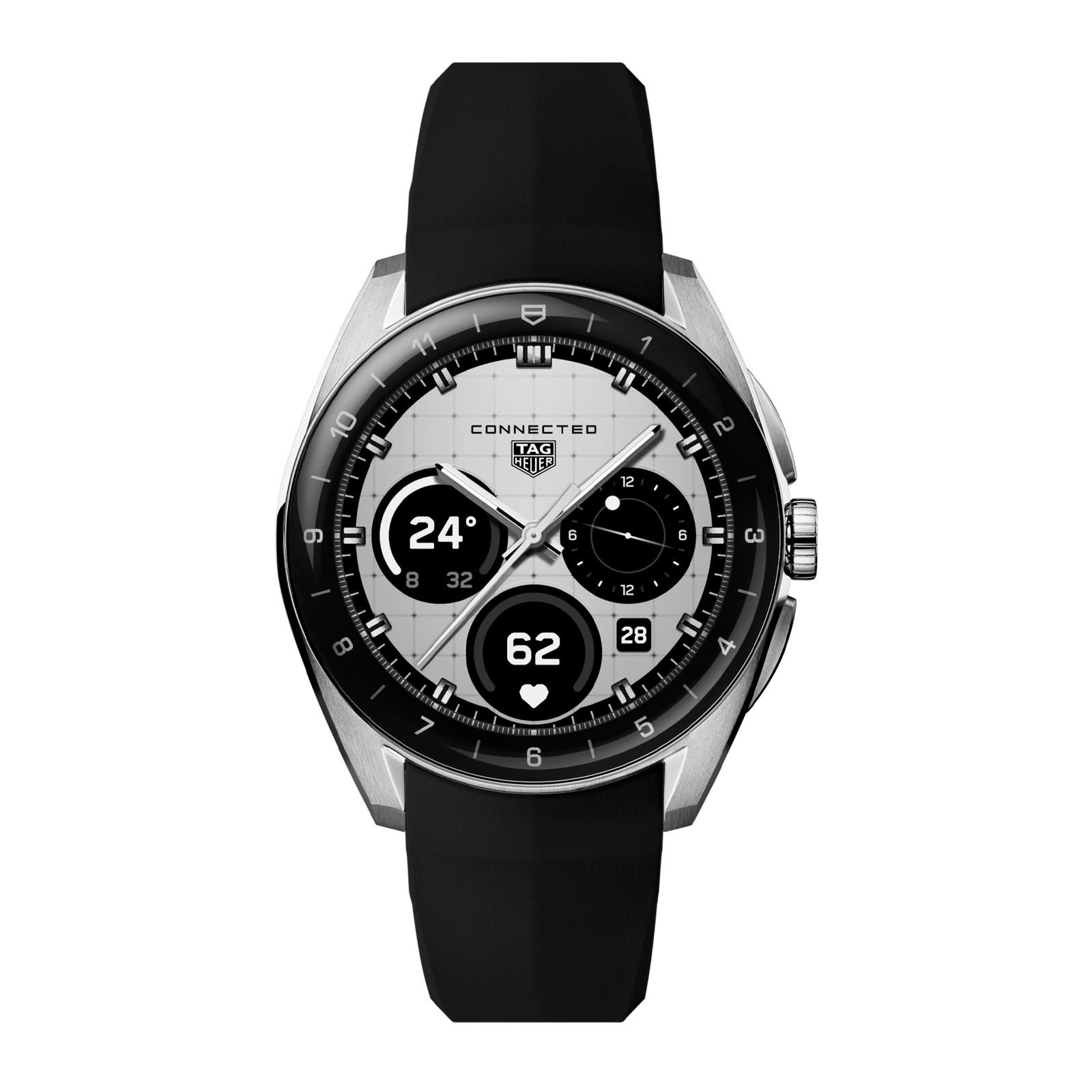 TAG Heuer Connected Calibre E5 40mm Unisex Watch Black Rubber Strap TAG Heuer Connected Calibre E5 40mm Unisex Watch Black Rubber Strap