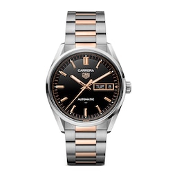 17382241 - Carrera Day-Date 41mm Mens Watch Black Rose Gold