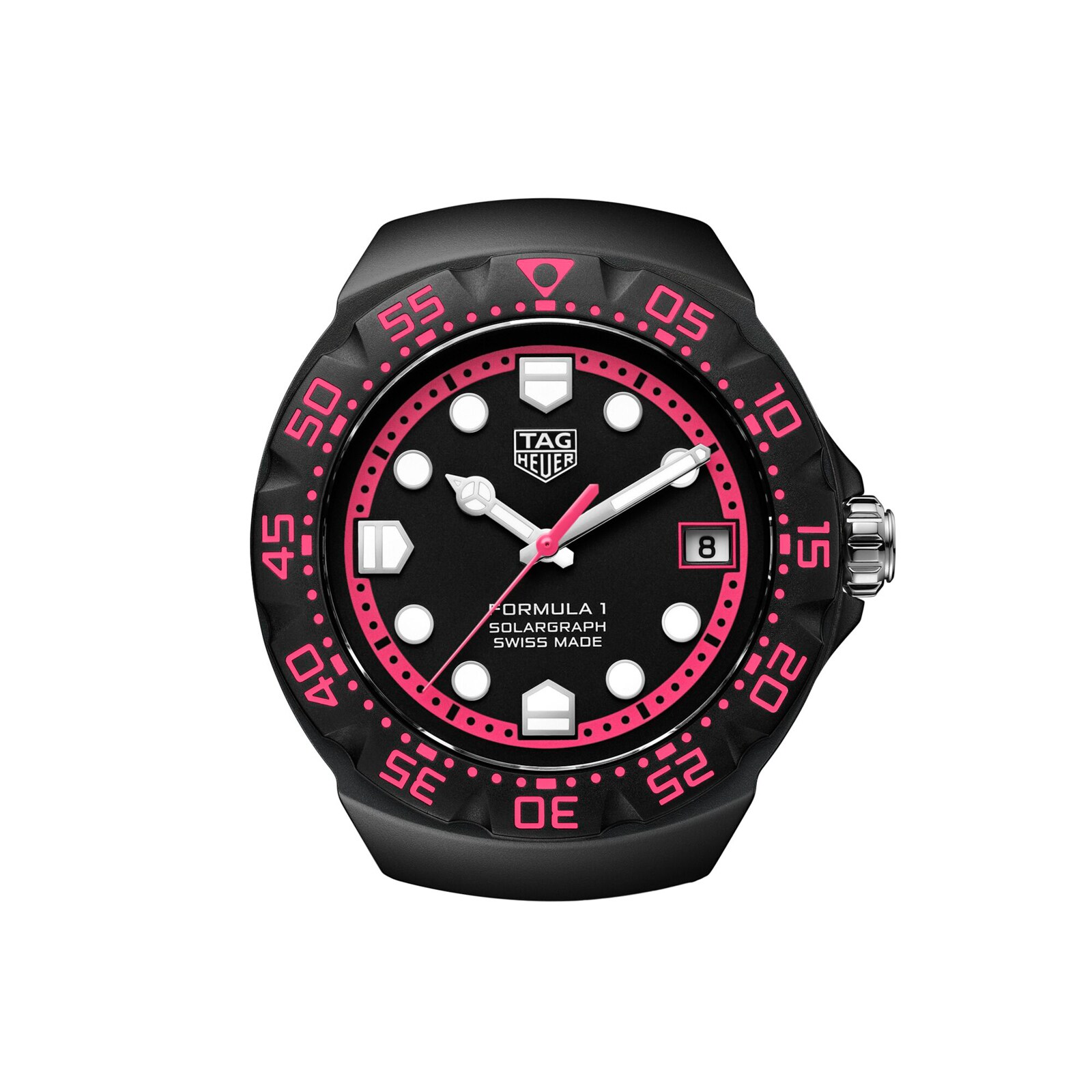TAG Heuer Formula 1 Solargraph Limited Edition 38mm Mens Watch Black Pink TAG Heuer Formula 1 Solargraph Limited Edition 38mm Mens Watch Black Pink