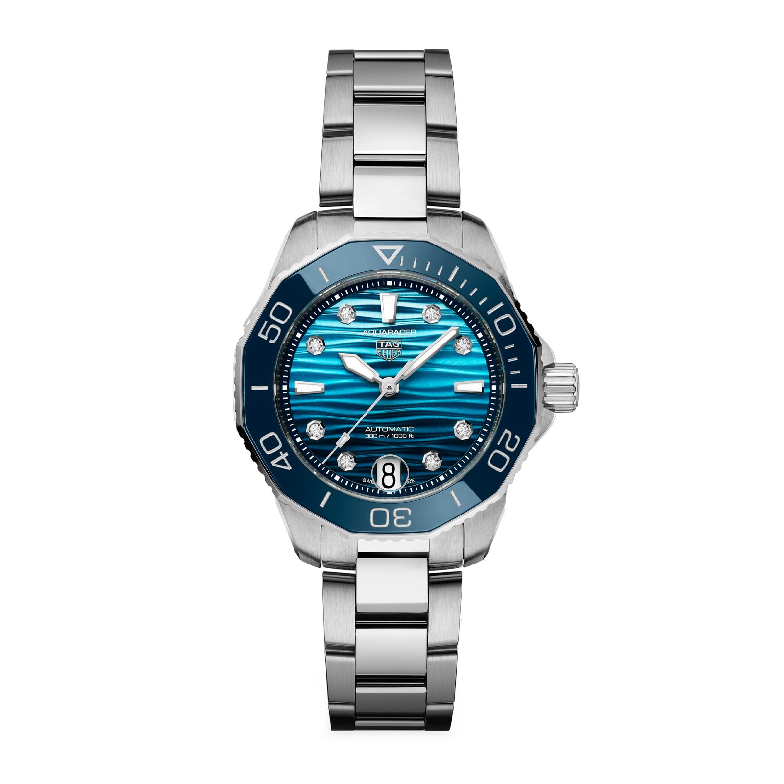 TAG Heuer Aquaracer Professional 300 Date 36mm Ladies Watch Blue