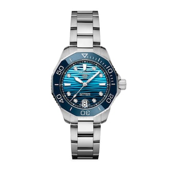 TAG Heuer Aquaracer Professional 300 Date 36mm Ladies Watch Blue