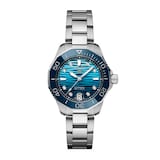 TAG Heuer Aquaracer Professional 300 Date 36mm Ladies Watch Blue