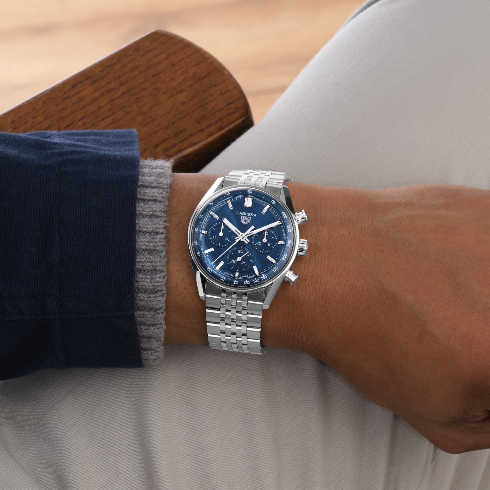 TAG Heuer Carrera Chronograph 41mm Mens Watch Blue