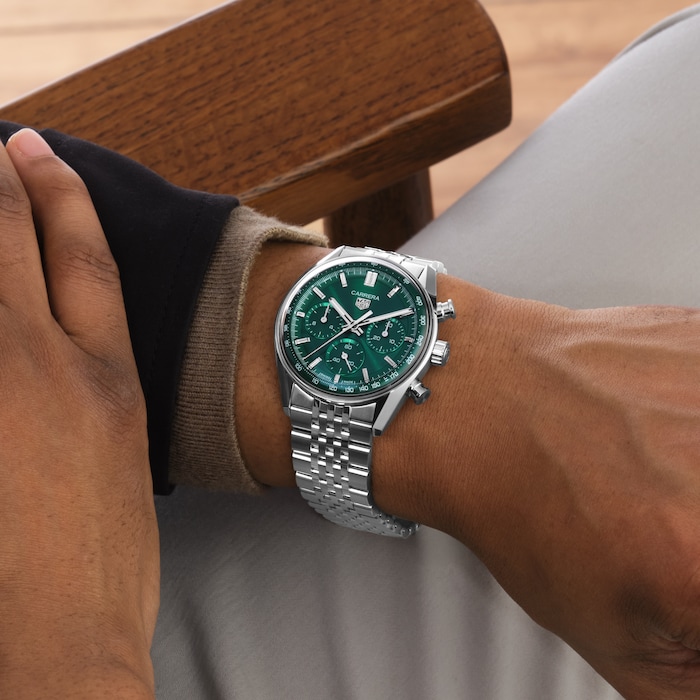 TAG Heuer Carrera Chronograph 41mm Mens Watch Green