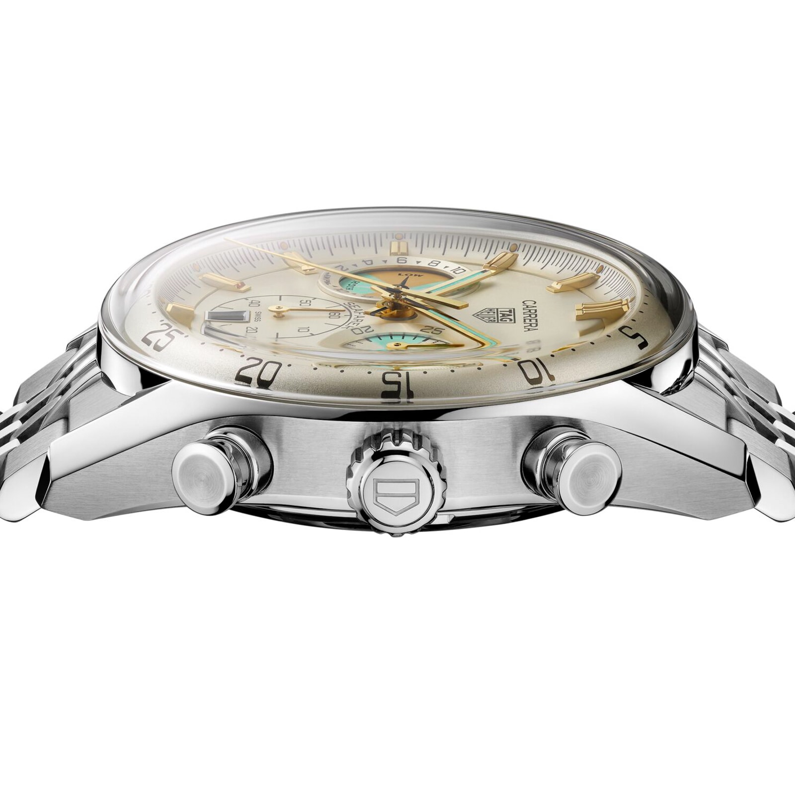 TAG Heuer Carrera Chronograph Seafarer 42mm Mens Watch Beige